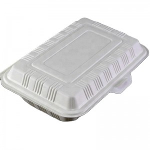 Wholesale disposable plastic lunch box biodegradable corn starch food packaging container